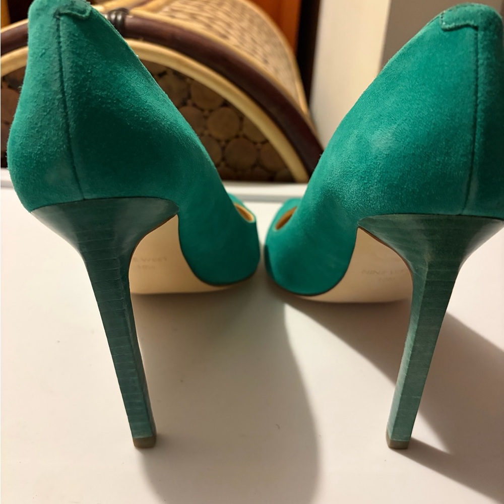Nine West Teal Heels for Women - Picture 2 of 3